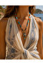 Bohemian Xanthe Turquoise Natural Stone Look Handmade Design Long Necklace - 3