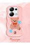 Redmi Note 13 Pro 4g Compatible Case Camera Protector Pink Silicone Couple Phone Case Bear Pattern - 2