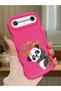 Tecno Spark Slim Compatible Case Camera Protector Red Silicone Couple Phone Case Panda Pattern