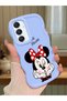 Samsung Galaxy A16 Compatible Case Camera Protective Blue Silicone Couple Phone Case Cute Pattern
