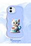 iPhone 12 Compatible Case Camera Protector Blue Silicone Couple Phone Case Cat Pattern - 2