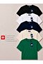 Swiss Quality 5-Piece Premium Basic T-Shirt Set Black, White, Navy Blue, Cream, Green