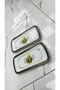 Esterhomedecor 2-Piece Marquise Porcelain Thin Rectangular Presentation Plate 35*17cm - 3