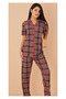 Plaid Button Pajama Set