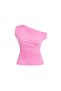 New Season Women's Blouse with Asymmetrical Shoulder Detail and Waist Adjustment 52115088 - 2
