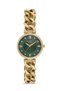 Chain Model, Steel Bracelet Gold / Metallic Green Dial, Women's Wristwatch