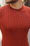 Men's Knitted Pattern Crew Neck Knitwear T-Shirt - 100% Cotton Acrylic - 3
