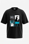 Eminem_50 Design Printed Unisex Oversize Black Tshirt