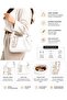 Women's Hand and Shoulder Bag Soft Textured Classy Leather Mini Hand Bag with Star and Pearl Charms and Long Strap - 3
