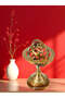 Brass Armillary Sphere Globe with Wood Base Handcrafted Decorative Globe(H:5.5"W:3.5"Weight:300gram)