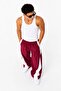 Baggy Parachute Fabric Stopper Cuff Sweatpants Burgundy