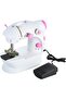 Adjustable 2-Speed Mini Sewing Machine H32484US – Portable Electric Sewing Machine for Home Stitching, Repairs & DIY Projects, White/Pink - 2