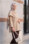 Oversize Modal Tunic with Detachable Cape - Mink