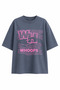 Women's Oversize Whoops Printed Lycra Crew Neck T-Shirt Set of 3 (95% Cotton) (Gray Melange, Anthracite, Gray) - 3