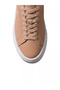Women's Platform Sole Ck Logo Leather Beige Sneaker - 5