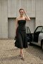 My Fashion Strapless Blouse and High-Waisted Midi Skirt Set - 5