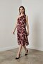 My Fashion Asymmetric Satin Blouse and Midi Skirt Set