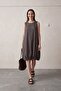 My Fashion Textured Lyocell Loose Mini Dress