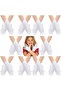White Color Lycra 23 April 29 October 19 May Performance Marching Band Gloves 10 Pairs (20 Pieces)