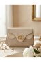 Minimalist Women's Shoulder Bag with Gold Detail - 2