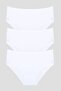 Women's white high waist bato panties 3-pack