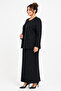 Women's Plus Size Jacketed Evening Dress Set - Y26-3981 - Black - 2