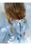 Embroidered Girls' Crop Top and Skirt Set-Blue - 5