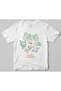 Summer Printed White Oversize Unisex T-Shirt Basic Comfortable Fit Daily Tshirt