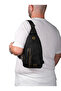 Multi-Compartment Waterproof Daily Use Cross Shoulder and Backpack Bag with USB Port, Black - 8