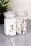 2-Piece Cotton - Ear Swab - Makeup Cotton Labeled Transparent Mica Jar Cotton Box Set Acrylic Bathroom Organizer 300 ml - 4