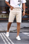 Men's Denim Fabric Cream Jean Shorts - 5