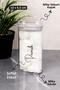 3-Piece Cotton - Makeup Cotton - Cotton Swab Transparent Mica Jar with Label Cotton Box Set Acrylic Bathroom Organizer 300 ml - 4