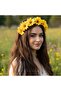 Daisy Flower Hair Crown Colorful Flexible Hair Accessory - 2