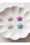 Set of 4 Metallic Shiny Star Figured Hair Clips, Special for Babies with No Hair or Less Hair