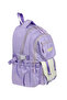 Licensed Twill Fabric Niss Model Lilac School Backpack, Thermal Lunch Bag and Pen Holder - 5