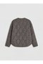 Crew Neck Plaid Women's Puffer Coat - 7