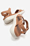 100% Genuine Leather Orthopedic Lightweight Padded Sole Velcro Strap Women's Sandals-Tan - 4