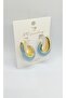 Liora Baby Blue Hoop Earrings - 2