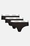 Women 3 Pieces Brand Logo Briefs, Black - 4