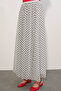 Women's Long Polka Dot Skirt 8080 - White - 4