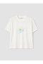 Lcw Modest White Floral Printed 100% Cotton Women's T-Shirt - 5