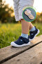 First Step Children's Shoes with Velcro and Non-Slip Soles + Socks as a Gift