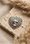 Handmade Cast Heart Shaped Pendant with Special Design - 3