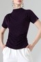 Women's Stoned Sandy Draped High Neck Blouse - 7