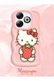 Infinix Smart 8 Pro Compatible Case Camera Protector Pink Silicone Couple Phone Case Kitty Pattern - 2
