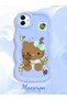 Samsung Galaxy M13 Compatible Case Camera Protector Blue Silicone Couple Phone Case Kitty Pattern - 2