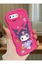 iPhone 8 Plus Compatible Case Camera Protector Red Silicone Couple Phone Case Cartoon Pattern