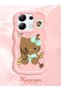 Redmi Note 13 4g Compatible Case with Camera Protector Pink Silicone Couple Phone Case Kitty Pattern - 2