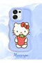 Oppo A6 Pro Compatible Case Camera Protector Blue Silicone Couple Phone Case Kitty Pattern - 2