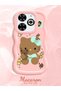 Infinix Smart 8 Plus Compatible Case Camera Protector Pink Silicone Couple Phone Case Kitty Pattern - 2